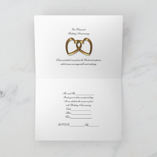 60ste de uitnodigingsdiamanten van de (Binnen)