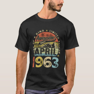 60ste Geweldige sinds april 1963 60 T-shirt