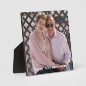 60ste huwelijksjubileum aangepaste foto fotoplaat (Voorkant)