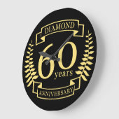 60ste huwelijksjubileum diamant geel grote klok (Hoek)