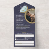 60ste huwelijksjubileum feest diamanten ring all in one uitnodiging (Binnen)