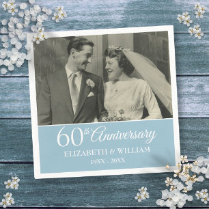60ste Huwelijksjubileum Foto Elegante Diamant Servet