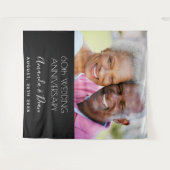 60ste huwelijksjubileum foto modern elegant wandkleed (Voorkant (horizontaal))