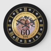 60ste huwelijksjubileum FOTOCADEAU Diamanten Zesti Grote Klok (Voorkant)