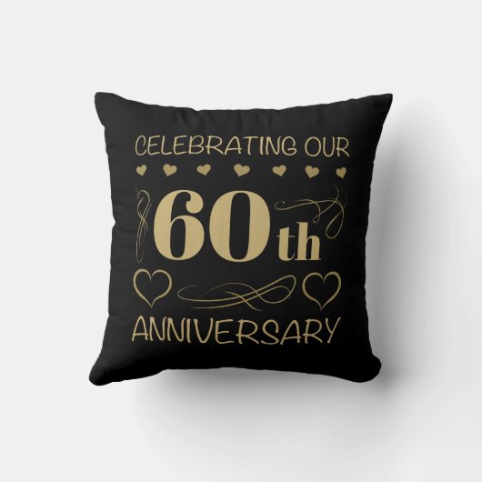 60ste huwelijksjubileum kussen (Achterkant)
