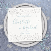 60ste huwelijksjubileum Script Hartjes Confetti Servet