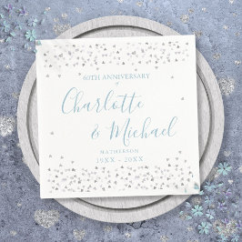 60ste huwelijksjubileum Script Hartjes Confetti Servet