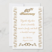 60ste huwelijksjubileum vieren kaart (Voorkant)