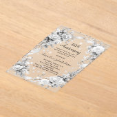 60ste huwelijksverjaardag diamant Frosted Acryl Uitnodigingen (Laagn)