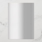 60ste huwelijksverjaardag diamant zilveren bloemen folie uitnodiging (Achterkant)