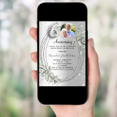 60ste huwelijksverjaardag zilveren foto diamant kaart