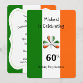 60ste Ierse verjaardagsfeest Kaart (Voorkant / Achterkant)
