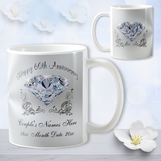 60ste Jubileum cadeau voor grootouders Koffiemok