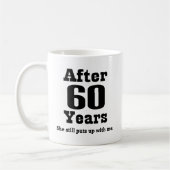 60ste Jubileum (Funny) Koffiemok (Links)