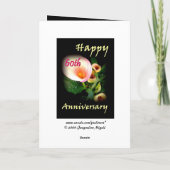 60ste Jubileum met Calla Lelies Kaart (Achterkant)