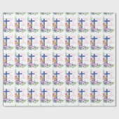 60ste Jubileum, non, Religious Life Cross Cadeaupapier (Vlak)