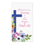 60ste Jubileum, non, Religious Life Cross Etiket (Voorkant)