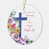 60ste Jubileum, non, Religious Life Cross Keramisch Ornament (Links)