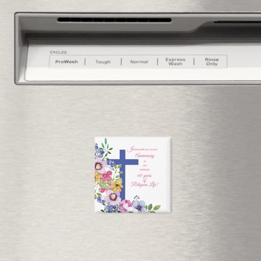 60ste Jubileum, non, Religious Life Cross Magneet (Insitu (Vaatwasser))