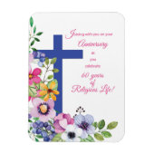 60ste Jubileum, non, Religious Life Cross Magneet (Verticaal)