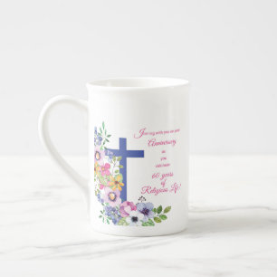 60ste Jubileum, non, Religious Life Cross Porselein Kop