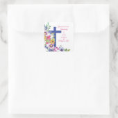 60ste Jubileum, non, Religious Life Cross Vierkante Sticker (Tas)