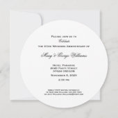 60ste Jubileum Rood rozen Hart Elegant I Kaart (Achterkant)