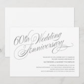 60ste Jubileum-uitnodigingen voor bruiloft Kaart (Voorkant / Achterkant)