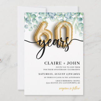 60ste jubileum van Eucalyptus Greenery Kaart