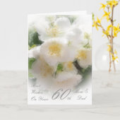 60ste Jubileum van het huwelijk Mam & Pap Witte Bl Kaart (Gele Bloem)