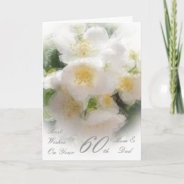60ste Jubileum van het huwelijk Mam & Pap Witte Bl Kaart