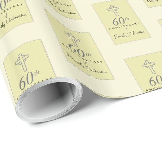 60ste Jubileum van het priesterreliëf Cadeaupapier (Rol Hoek)