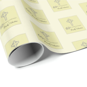 60ste Jubileum van het priesterreliëf Cadeaupapier