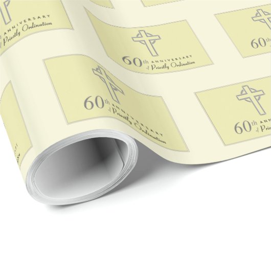 60ste Jubileum van het priesterreliëf Cadeaupapier (Rol Hoek)