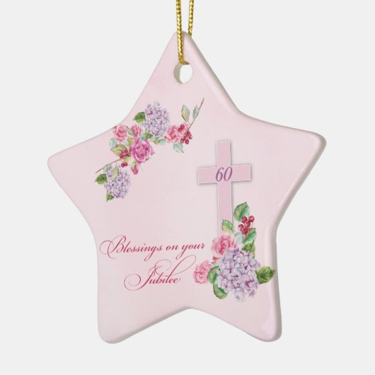 60ste Jubileum van het Religieuze Leven Katholieke Keramisch Ornament (Links)