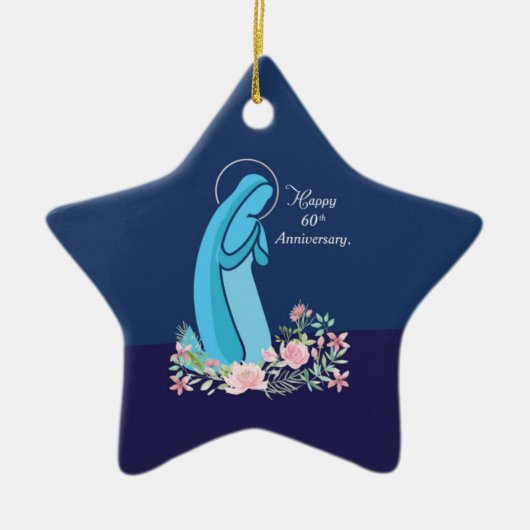 60ste Jubileum van het Religieuze Leven Nun Pink F Keramisch Ornament (Voorkant)