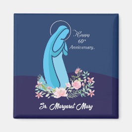 60ste Jubileum van het Religieuze Leven Nun Pink F Magneet