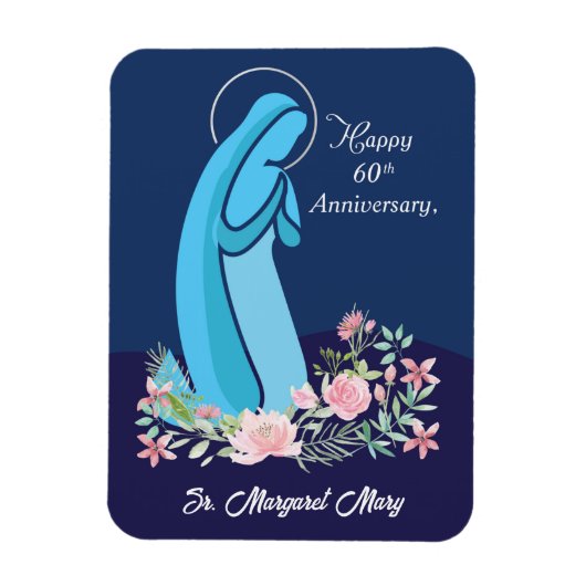60ste Jubileum van het Religieuze Leven Nun Pink F Magneet (Verticaal)