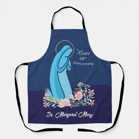 60ste Jubileum van het Religieuze Leven Nun Pink F Schort (Voorkant)