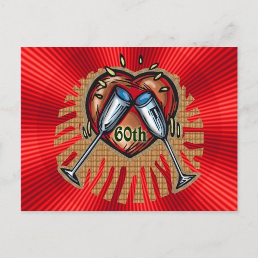 60ste Jubileum voor bruiloft Briefkaart (Voorkant)