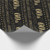 60ste Jubileum voor bruiloft Cadeaupapier (Hoek)