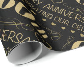 60ste Jubileum voor bruiloft Cadeaupapier (Rol Hoek)