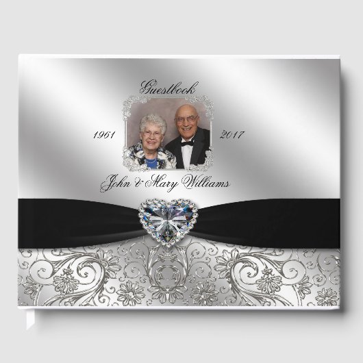 60ste Jubileum voor bruiloft Foto Guestbook Gastenboek (Voorkant)