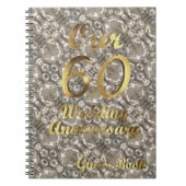 60ste Jubileum voor bruiloft Gastboek Gold Diamond Notitieboek (Voorkant)