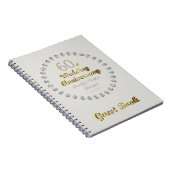 60ste Jubileum voor bruiloft Gastboek Gold Diamond Notitieboek (Rechterzijde)