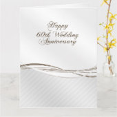 60ste Jubileum voor bruiloft Kaart (Gele Bloem)