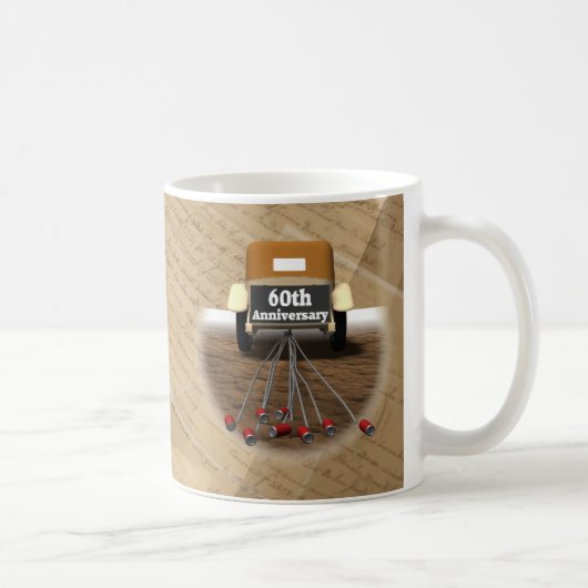 60ste Jubileum voor bruiloft Koffiemok (Rechts)