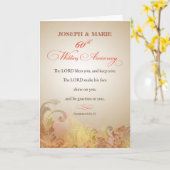 60ste Jubileum voor bruiloft, Religieuze Heer Bles Kaart (Gele Bloem)