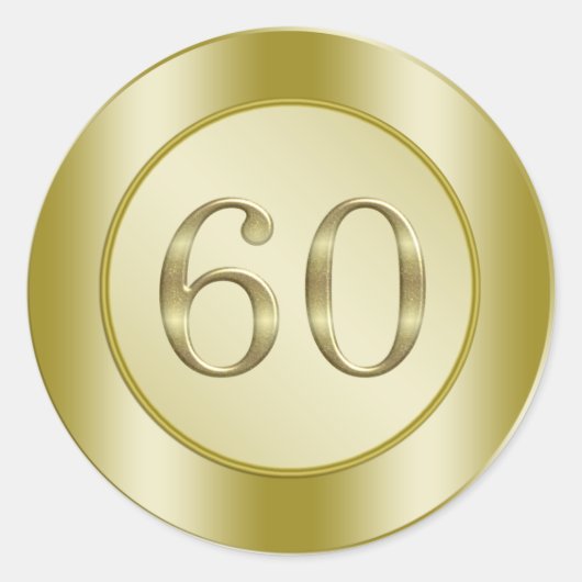60ste Jubileum voor bruiloft Ronde Sticker (Voorkant)