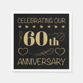 60ste Jubileum voor bruiloft Servet (Voorkant)